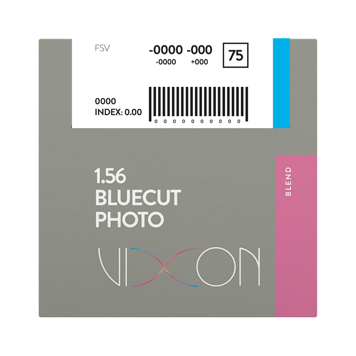 Vixon 1.56 Bluecut Photo Gray F Blended 70/28 AR (BLUE)