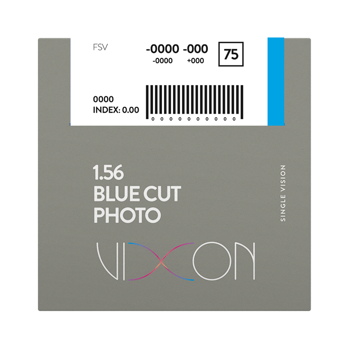 Vixon 1.56 Bluecut Photo Gray FSV 65 (SAR BLUE) Extended Range 