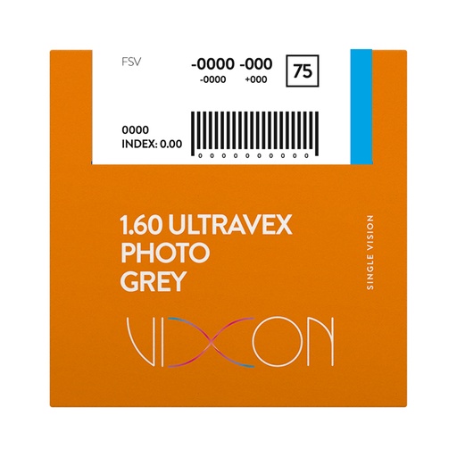 1.60 ULTRAVEX BLUECUT FOTOSSENSÍVEL GRAY LENTES ACABADAS